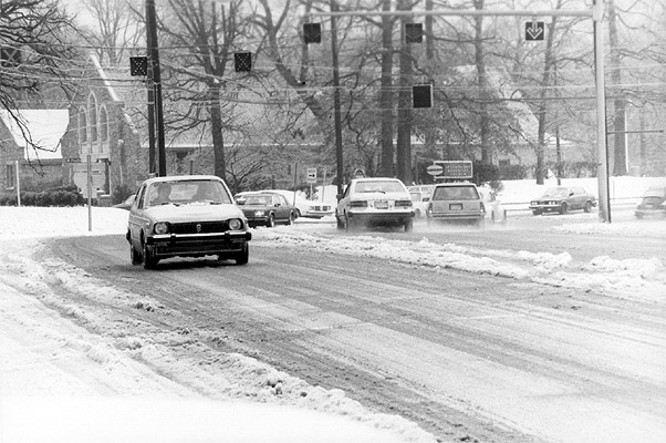 Two Hondas handling Snow Jam 82 well on Atlanta's slippery streets