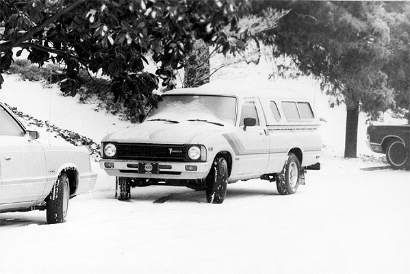 Parked cars on Atlanta's side streets during Snow Jam 82